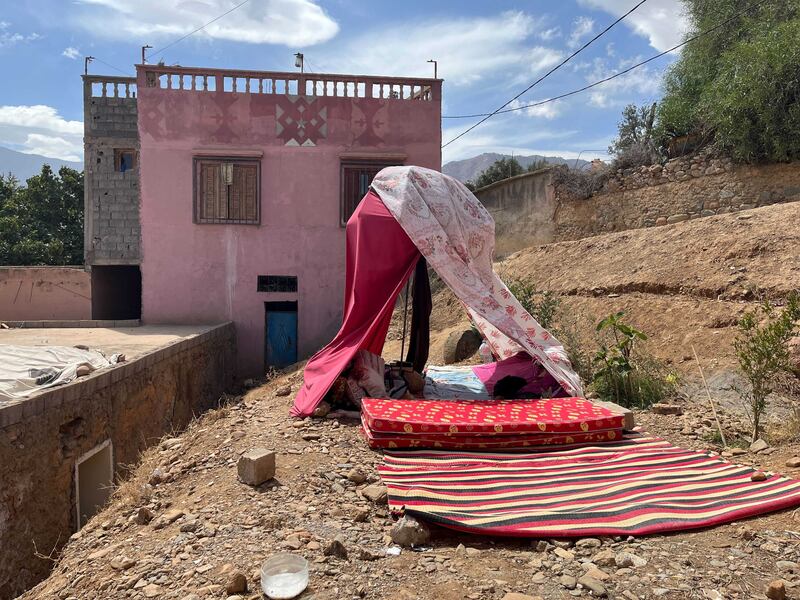 A camp in Amizmiz in El Haouz district near the epicentre of the earthquake. Ghaya Ben Mbarek / The National