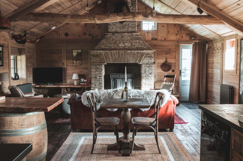2. The luxury Moonshine Shack in Cornwall, England offers a bolthole on the coast complete with a hot tub, private porch and magnificent open-fire.