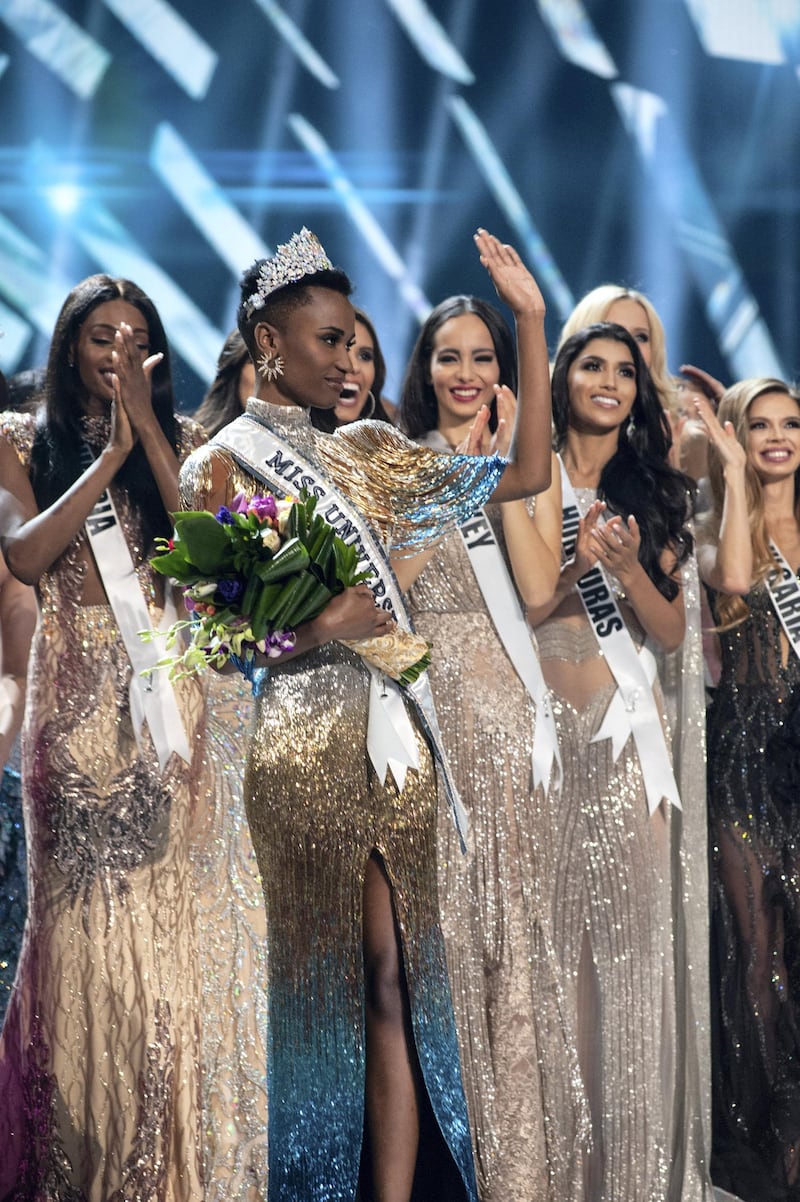 Zozibini Tunzi, Miss South Africa 2019 is crowned Miss Universe at the conclusion of The MISS UNIVERSE® Competition on FOX at 7:00 PM ET on Sunday, December 8, 2019 live from Tyler Perry Studios in Atlanta. The new winner will move to New York City where she will live during her reign and become a spokesperson for various causes alongside The Miss Universe Organization. HO/The Miss Universe Organization