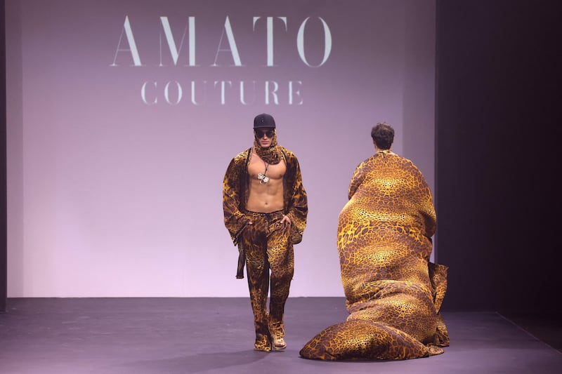 Alongside the collection, Amato Couture held the premiere of a fashion film titled 'Eden'.