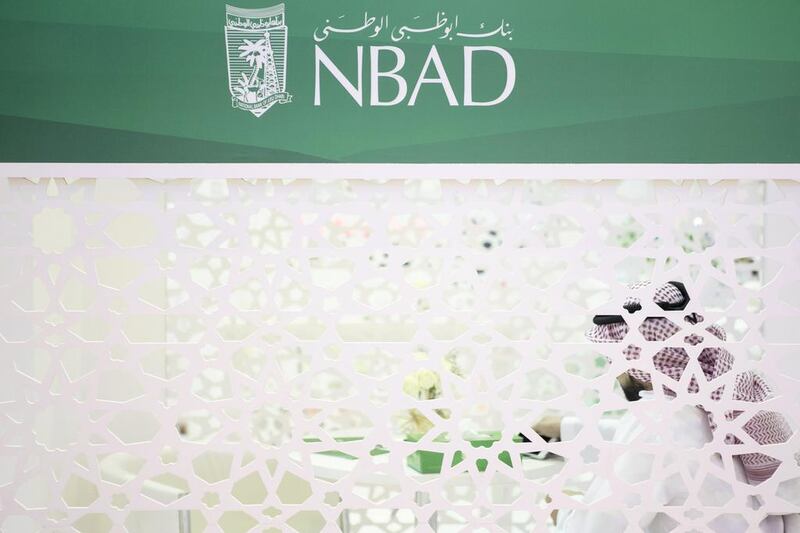 NBAD stall at the National Career Exhibition at Sharjah Expo Centre. Reem Mohammed / The National