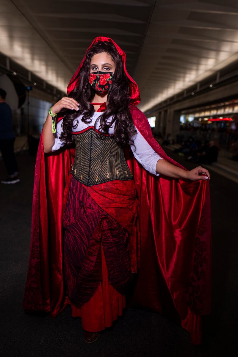 A costumed attendee poses during New York Comic Con. Charles Sykes / Invision / AP