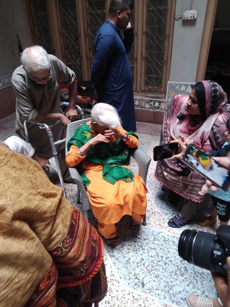 Ms Verma, 90, became emotional as she visited her ancestral home. 
