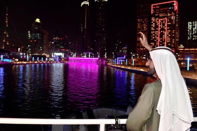 HH Sheikh Mohamed bin Rashid Al Maktoum, Vice-President, Prime Minister of the UAE, Ruler of Dubai inaugurates the new Dubai canal.

Courtesy Dubai Media Office *** Local Caption ***  na10no-canal MBR.jpg