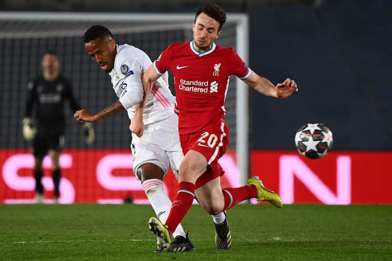 Diogo Jota - 5: The Portuguese dropped too deep in the first half but his direct run and blocked shot brought Liverpool back into the game when the ball fell to Salah. Taken off for Firmino in the 81st minute. AFP