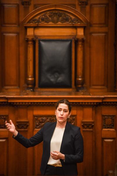 Victoria Atkins, Minister for Crime, Safeguarding and Vulnerability, delivers a speech at Nottingham's National Justice Museum, Nottingham, where Brooke Kinsella MBE is today launching a new anti-knife crime centre, along with other members of the Ben Kinsella family.