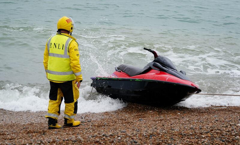 The jet ski can travel for about 10 hours on a full tank, according to reviews. PA