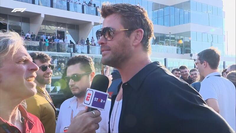 Chris Hemsworth. X/ @F1