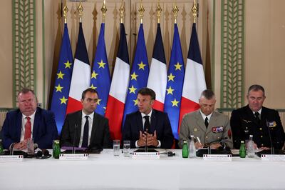 'When we talk air defence, we would be wrong to rush into [increasing] capacity. The question is, first of all, strategic,' French President Emmanuel Macron said. EPA