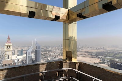 DUBAI, UNITED ARAB EMIRATES. 12 FEBRUARY 2018. The newly opened Gevora Hotel, the world’s tallest hotel, located on Sheikh Zayed Road. (Photo: Antonie Robertson/The National) Journalist: Nawal Al Ramahi. Section: National.