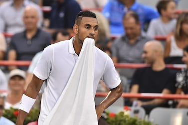 A towel proved a source of frustration for Nick Kyrgios. AFP