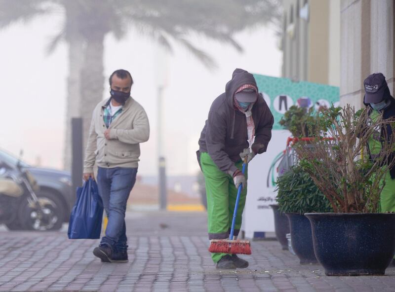 Abu Dhabi, United Arab Emirates, January 16, 2021.  Foggy morning at Khalifa City, Abu Dhabi.
Victor Besa/The National
Section:  NA
Reporte: