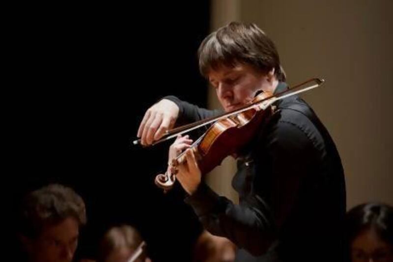 The virtuoso violinist Joshua Bell. Courtesy Abu Dhabi Festival.