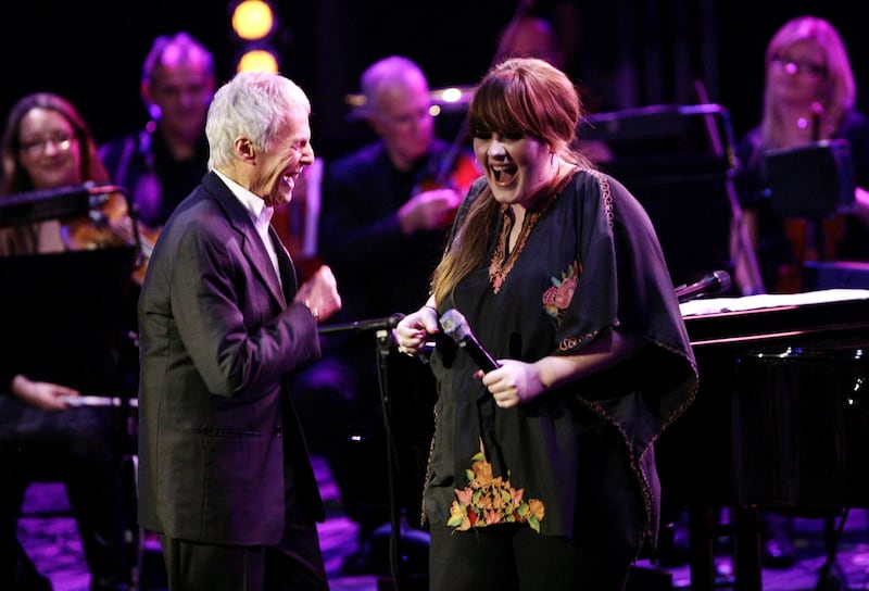 Adele on stage performing with Bacharach and the BBC Concert Orchestra in 2008. PA
