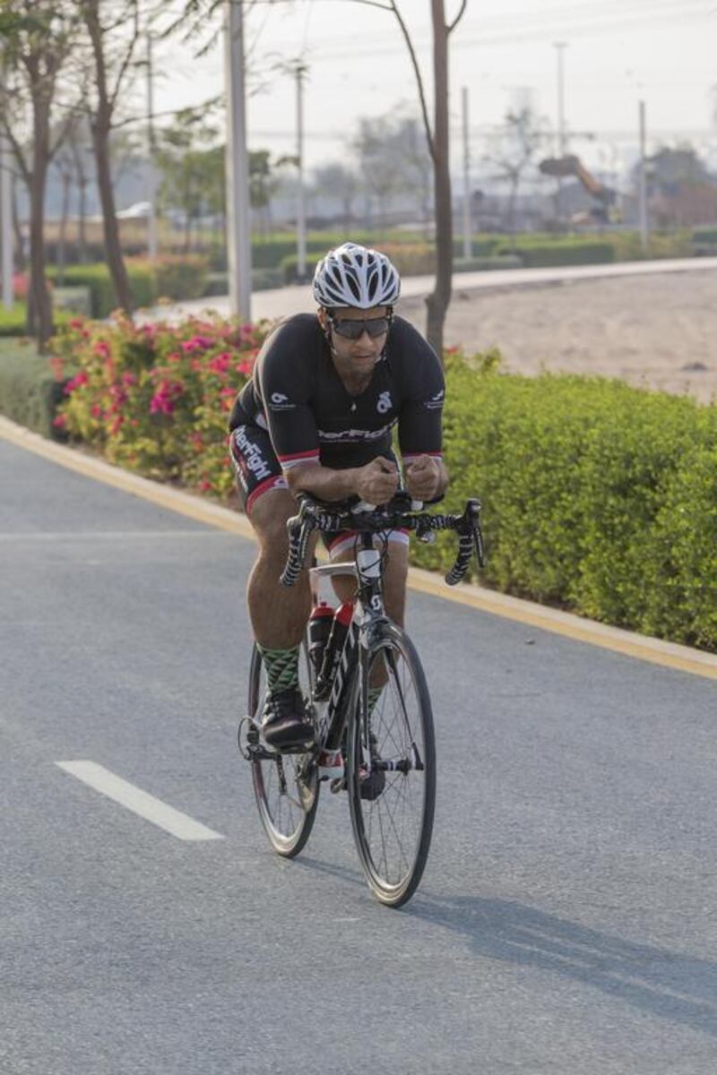Mohammed Kasim will now take part in the ITU Triathlon in Abu Dhabi on Yas Island. Antonie Robertson / The National