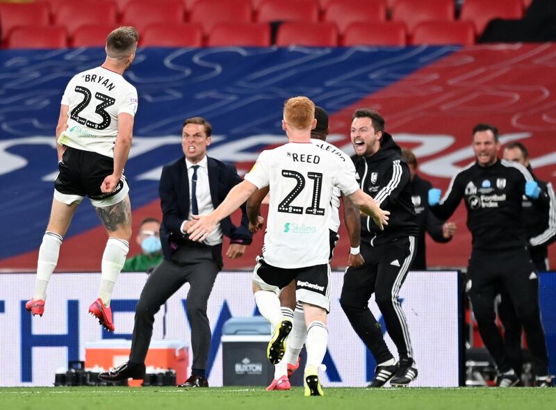 Joe Bryan celebrates after scoring the first goal in extra time. Getty