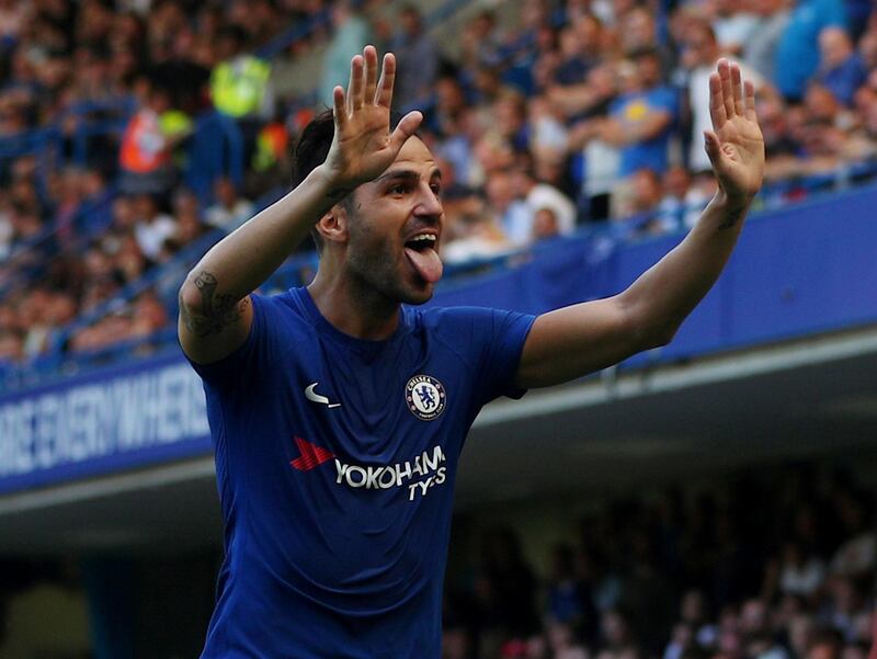 Centre midfield: Cesc Fabregas (Chelsea) – Sent off on his first league appearance of the season, the Spaniard scored on his second to help see off Everton. Hannah McKay / Reuters