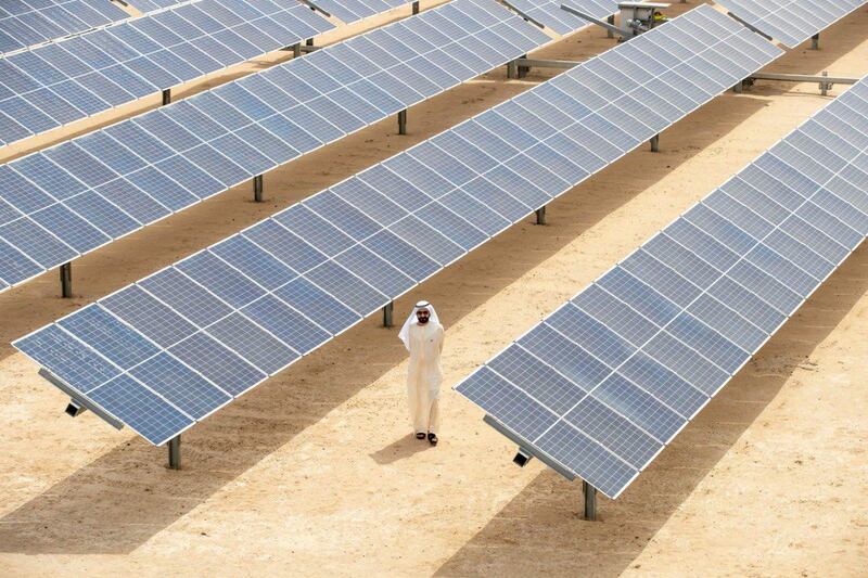 Sheikh Mohammed bin Rashid, Vice President and Ruler of Dubai, visits the Mohammed bin Rashid Al Maktoum Solar Park on November 24. Courtesy: Sheikh Mohammed bin Rashid Twitter