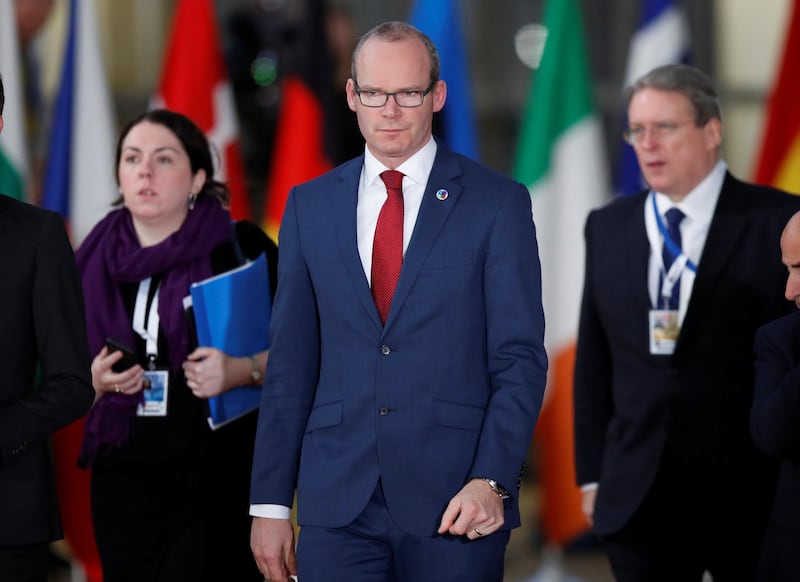 Ireland's Minister for Foreign Affairs Simon Coveney  arrives to attend the Eastern Partnership summit at the European Council Headquarters in Brussels, Belgium, November 24, 2017.    REUTERS/Christian Hartmann