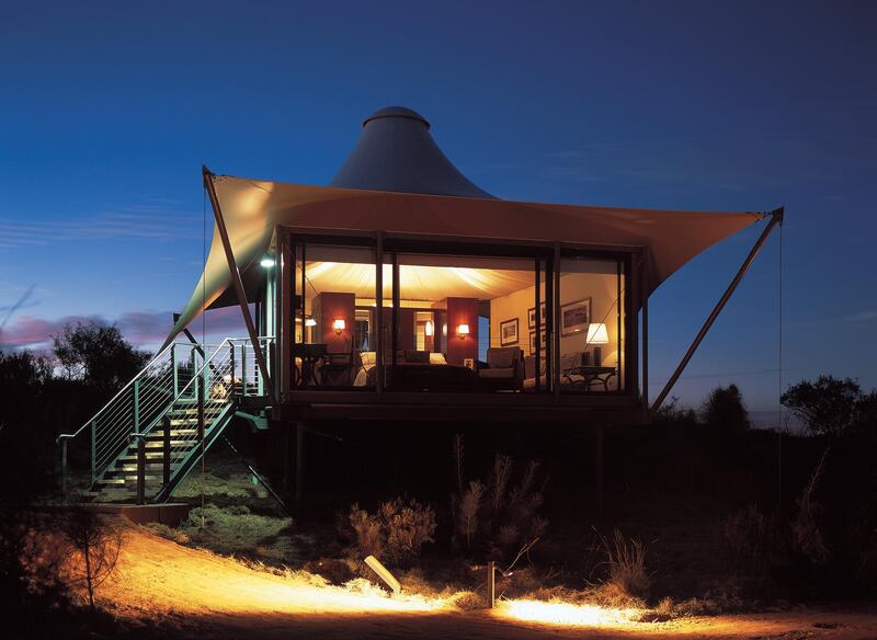 AUSTRALIA: A handout photo of a tent at Longitude 131° (Courtesy: Voyages Hotels & Resorts)