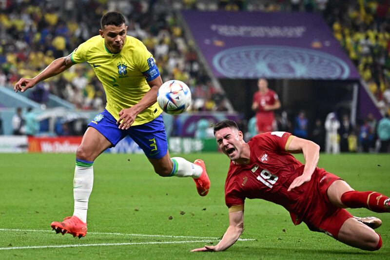 Thiago Silva 7 - Age 38 and playing in his fourth World Cup. Super 27th minute ball to Vinicius, who was brought down for a free-kick. AFP