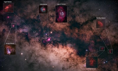 'Milky Way core with celestial objects'. Samy Olabi