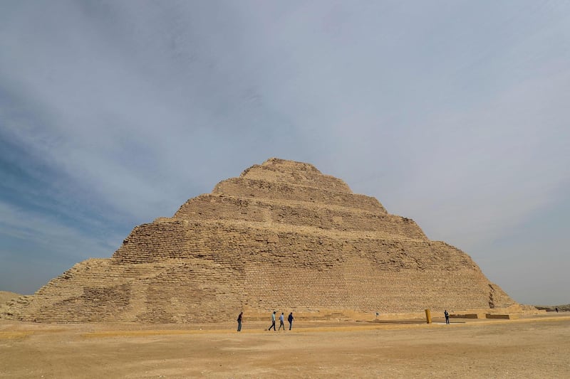 Exterior view of the pyramid, which constructed 4700 years ago. The Step Pyramid has four sides and six tiers which rise up to 62 metres. AFP
