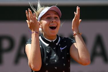 Amanda Anisimova reached her first grand slam semi-final at the French Open in June. AFP