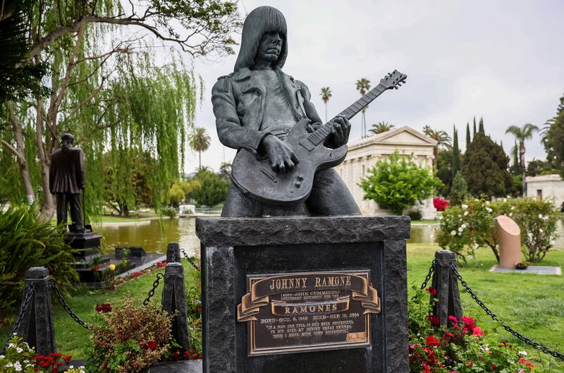 The Hollywood Forever cemetary houses graves of notable people such as guitarist Johnny Ramone. Photo: AFP