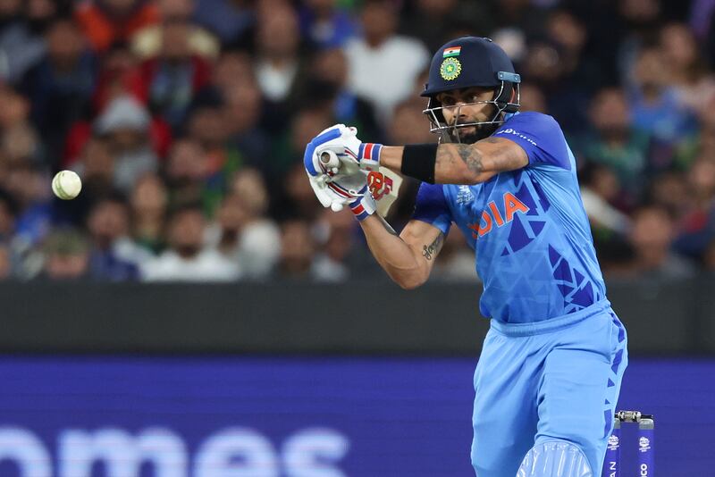 India's Virat Kohli scored an unbeaten 82 to secure victory against Pakistan in their T20 World Cup match at the Melbourne Cricket Ground on Sunday, October 23, 2022. AP