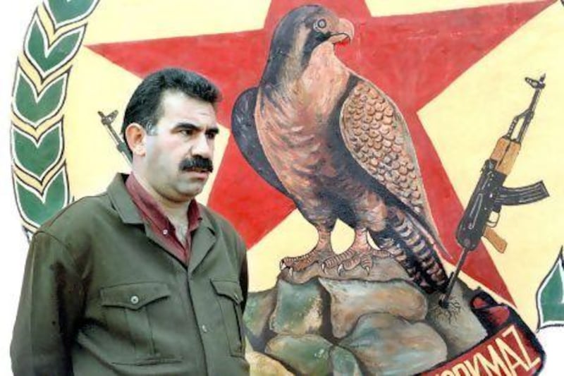 Abdullah Ocalan, the founder of the Kurdistan Worker's Party, is seen in 1992. Today, from his jail cell in on the prison island of Imrali near Istanbul, he is poised to become the key to ending a three-decade war between the army and the PKK. AFP