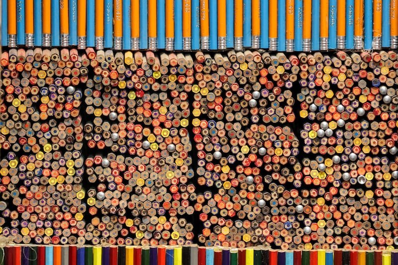 'I don't know how many pencils there are but I have about 200 colours available,' says the proud 50-year-old owner of Medad Rafi (Rafi's pencil shop)