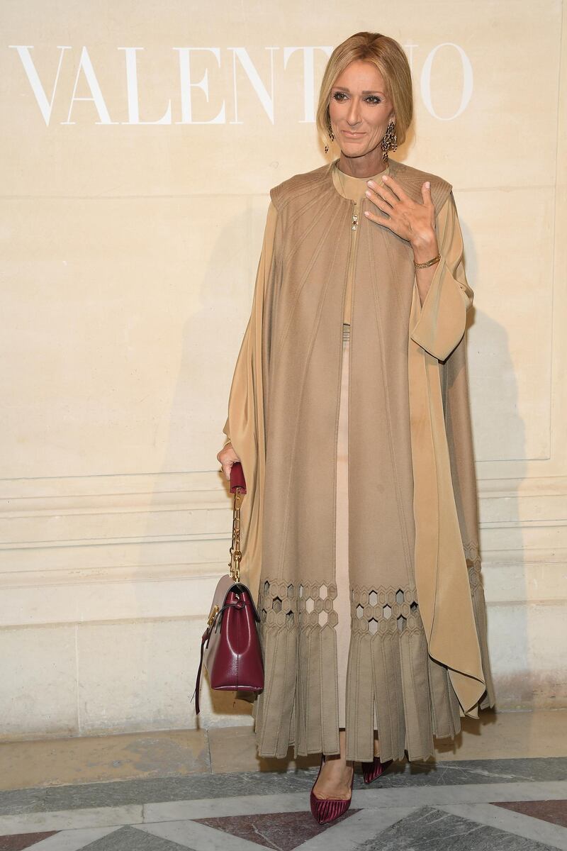 PARIS, FRANCE - JANUARY 23: Singer Celine Dion attends the Valentino Haute Couture Spring Summer 2019 show as part of Paris Fashion Week on January 23, 2019 in Paris, France. (Photo by Pascal Le Segretain/Getty Images)