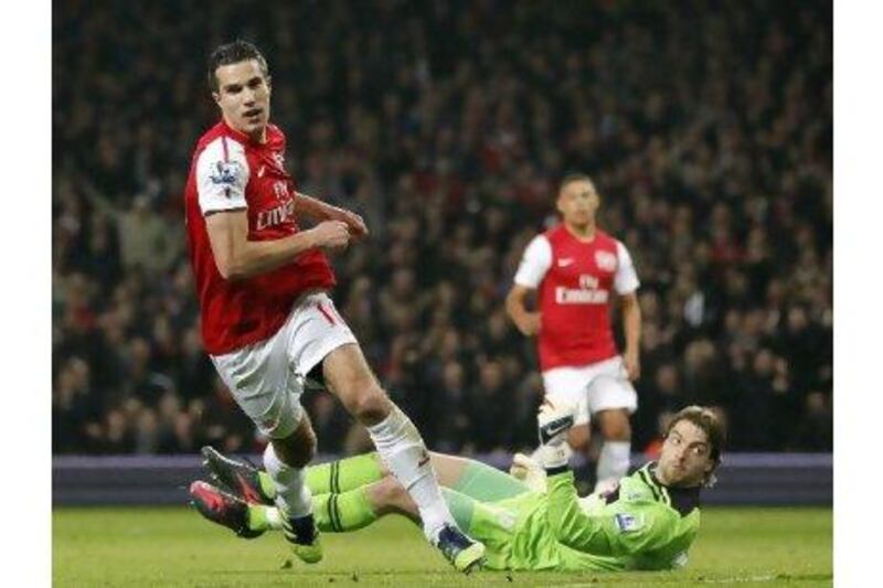 A reader objects to criticism of Arsenal striker Robin van Persie and his play against Newcastle United. Ian Kington / AFP