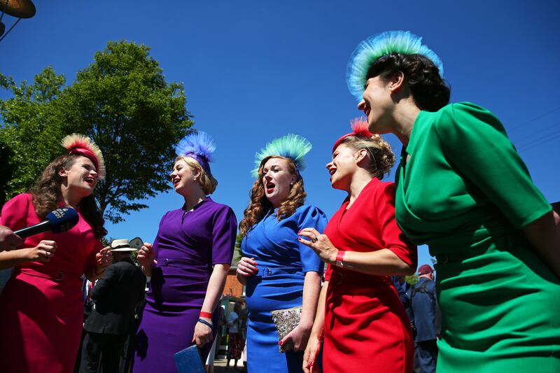 Race-goers enjoying day one of Royal Ascot. Getty Images