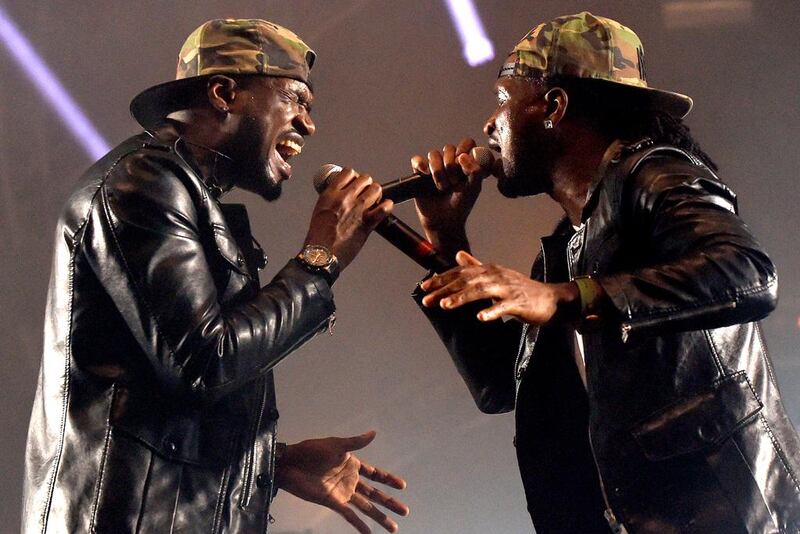 P Square perform at the Mawazine music festival in Morocco. AFP