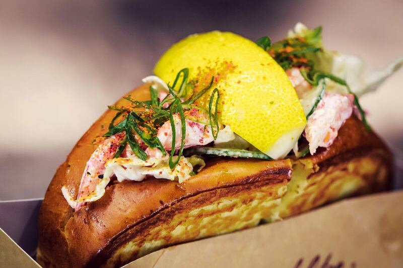 MOOD FOR SEAFOOD: Mini lobster roll, Dh20, Burger & Lobster