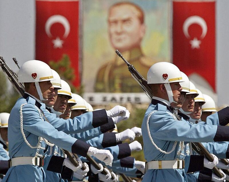 The Turkish army has been the backbone of the state, a unifying force for the various ethnic communities and the protector of Ataturk’s legacy of militant secularism. Tarik Tinazay / AFP
