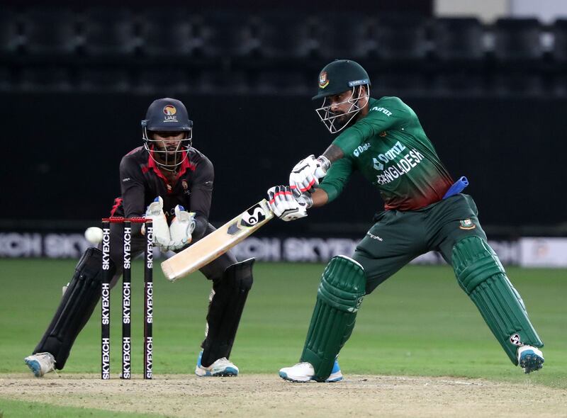 Bangladesh's Litton Das during the match in Dubai.