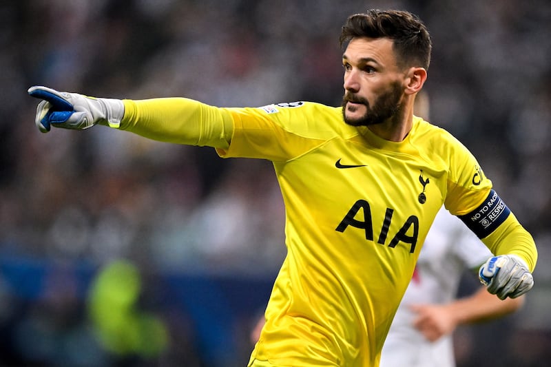 TOTTENHAM RATINGS: Hugo Lloris 7 - Called upon more frequently in the second half and prevented Knauff from breaking the deadlock with a strong save. EPA