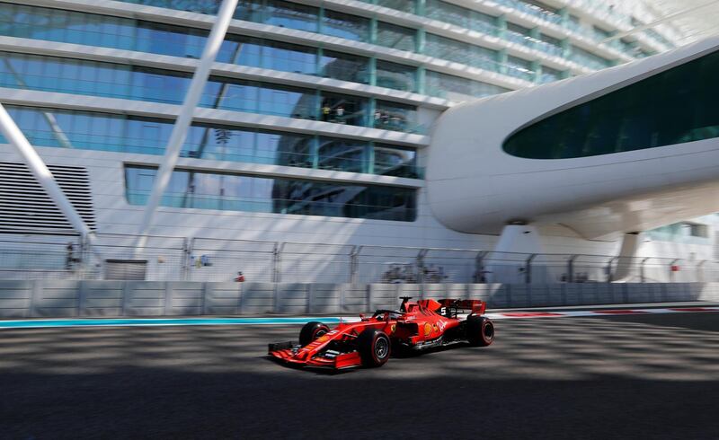 Ferrari's Sebastian Vettel during practice.  Reuters