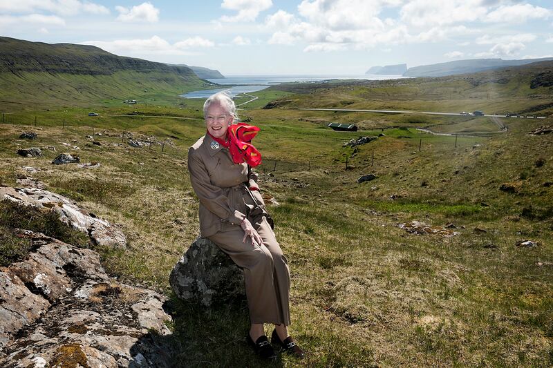 Queen Margrethe visiting the Sandoe on the Faroe Islands in 2016. EPA