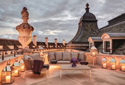 The Dome Penthouse at dusk. Courtesy Hotel Cafe Royal