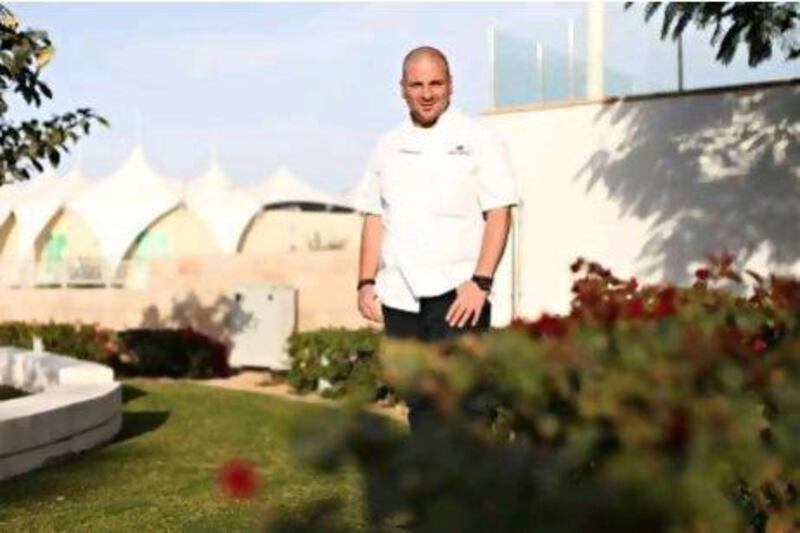 George Calombaris in the grounds of the Yas Rotana. The Australian was recently voted one of the world's most influential chefs by Global Food and Wine Magazine.