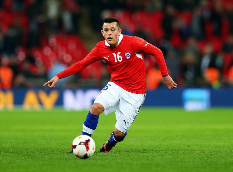 Carlos Munoz of Chile in action during the international friendly match between England and Chile at Wembley Stadium on November 15, 2013 in London, England. Alex Livesey/Getty Images