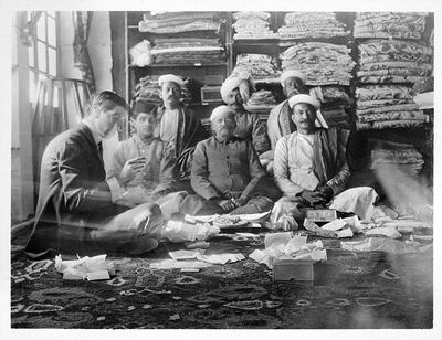 Jacques Cartier with Indian gemstone merchants, 1911, Cartier Archives. Courtesy Cartier