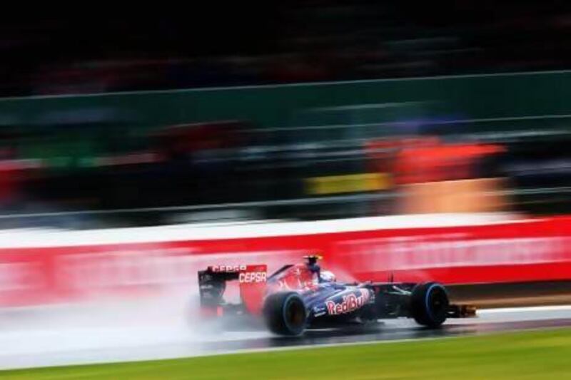 Daniel Ricciardo was fastest in first practice for the British Grand Prix in his Toro Rosso.
