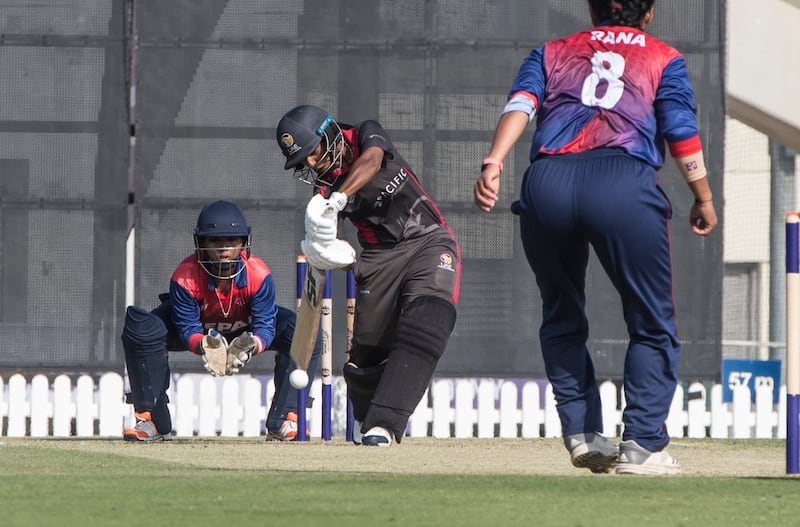 Kavisha Egodage batting for the UAE.