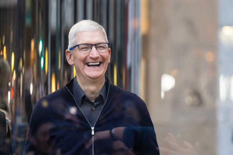 Apple's Tim Cook foresees 'incredible breakthrough potential for generative AI' for the company. EPA