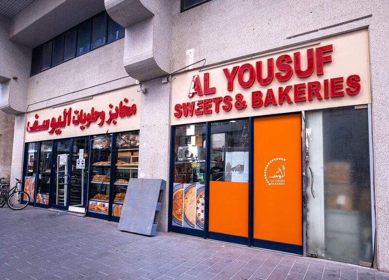 Abu Dhabi, United Arab Emirates, January 10, 2021.  
Saeed Yousef Mardi of Al Yousuf Sweets and Bakeries.
Victor Besa/The National
Section:  NA
Reporter:  Shireena Al Nowais